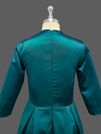 ブライダルマザードレス Vネック 3/4丈スリーブ Aライン プリーツ フロアレングス ゲストドレス 結婚式用