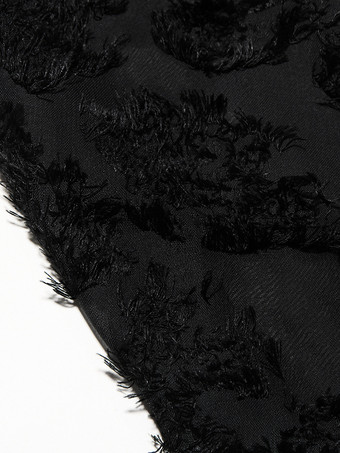 トランペットドレス スパゲッティストラップ レースアップ 花柄刺繍 プロム マキシドレス