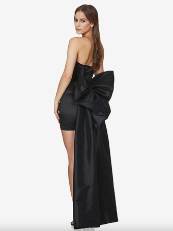 ちょう結びパーティードレス 2Way ノースリーブ誕生日セミフォーマルプロムマキシドレス 2025