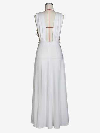 プロムドレス Vネック 刺繍 ハイスリット セミフォーマル ロングドレス