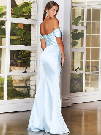 シースドレス オフショルダー ハイスリット バックレス セクシー パーティー プロム マキシドレス