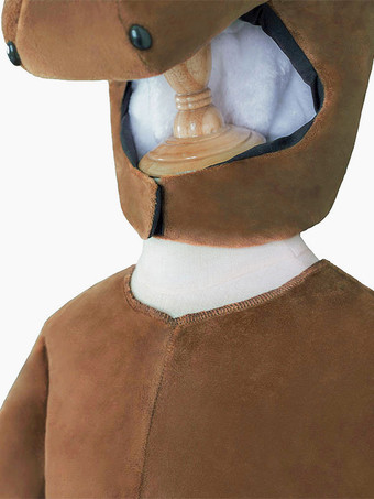 キッズハロウィンコスチュームコーヒーブラウンアニマルポリエステルファイバーポリエステルホースコスチューム