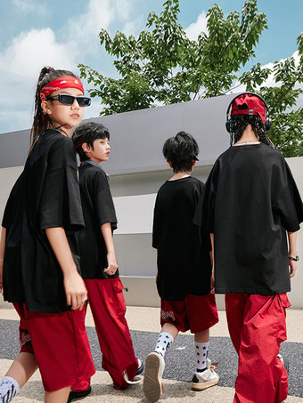 ジャズダンスコスチューム ユニセックス ポリエステルパンツ トップ ダンスウェア