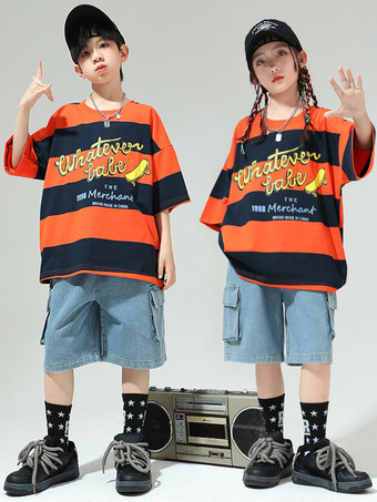 ジャズダンスコスチューム ユニセックス ポリエステルトップパンツ ダンスウェア