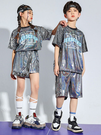 ジャズダンス衣装女性用ポリエステルスカートトップダンスウェア