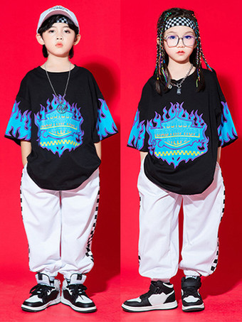 ジャズダンスコスチューム ユニセックス ポリエステルトップパンツ ダンスウェア