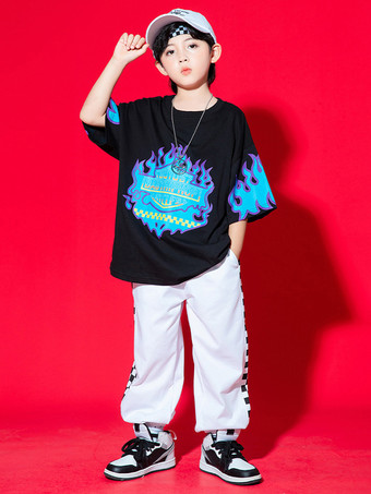 ジャズダンスコスチューム ユニセックス ポリエステルトップパンツ ダンスウェア