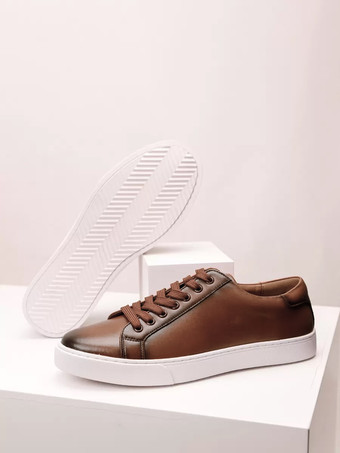 メンズスニーカー ラウンドトゥ レースアップ フラット ハイキングシューズ