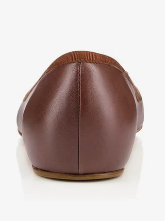 レディース ボウ ポインテッドトゥ PUレザー バレエフラット