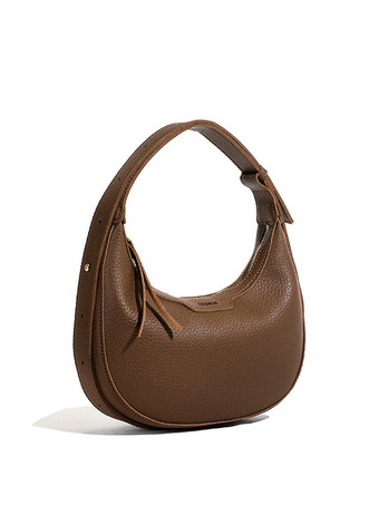 フェイクレザー ホーボーバッグ 三日月型ショルダーバッグ レディース 2025