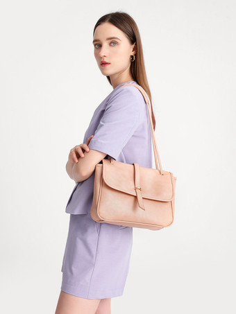 大容量ショルダーバッグ フェイクレザー フラップバッグ レディース 2025