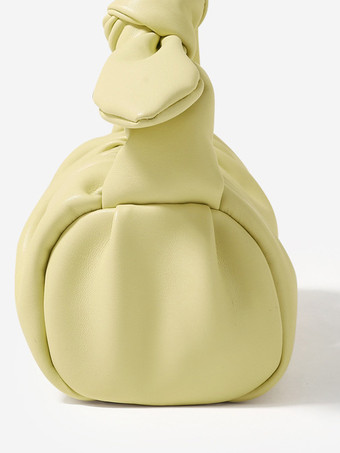 チェーン付きクロスボディクラウドバッグ フェイクレザー 蝶結びハンドバッグ レディース 2025