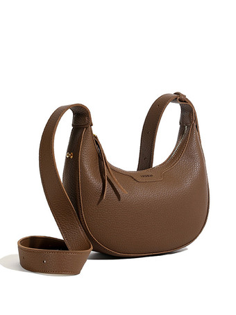 フェイクレザー ホーボーバッグ 三日月型ショルダーバッグ レディース 2025