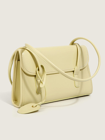 フェイクレザー バゲットバッグ スリム ショルダーバッグ レディース 2025