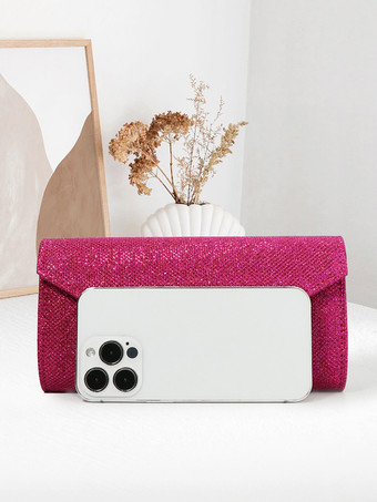 チェーン付きショルダーバッグ 光沢のあるイブニングハンドバッグ 女性用 2025