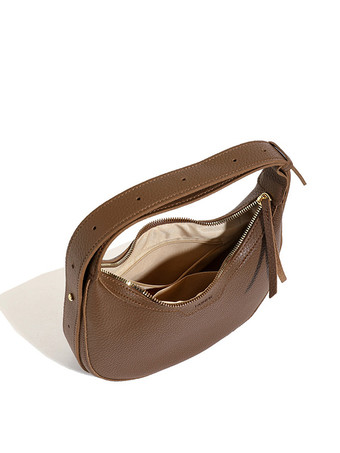 フェイクレザー ホーボーバッグ 三日月型ショルダーバッグ レディース 2025