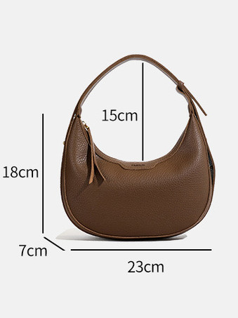 フェイクレザー ホーボーバッグ 三日月型ショルダーバッグ レディース 2025