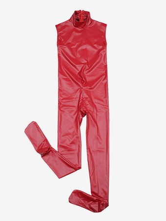 セクシーなキャットスーツ レディース アンモニア ボディスーツ ハイカラー パフォーマンス ジャンプスーツ