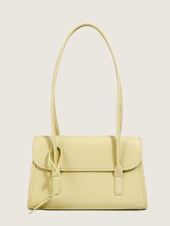 フェイクレザー バゲットバッグ スリム ショルダーバッグ レディース 2025