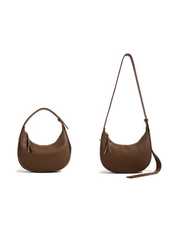 フェイクレザー ホーボーバッグ 三日月型ショルダーバッグ レディース 2025