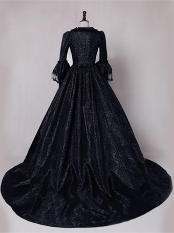 中世 ドレス 女性用 プリンセス 貴族ドレス バーガンディー 長袖 バロック風 パーティー レトロ ヨーロッパ 宮廷風 中世 ドレス・貴族ドレス