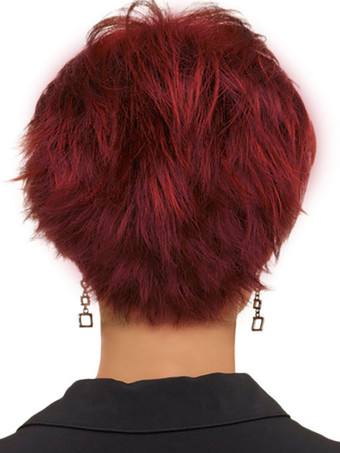 ウィッグ　マホガニー　シック＆モダン　女性用　耐熱ファイバー　ストレート　フルウィッグ　ストリートウェア　女性用　