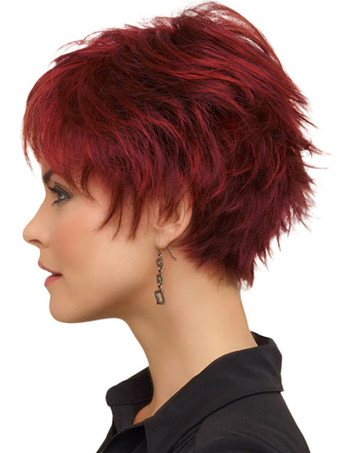 ウィッグ　マホガニー　シック＆モダン　女性用　耐熱ファイバー　ストレート　フルウィッグ　ストリートウェア　女性用　