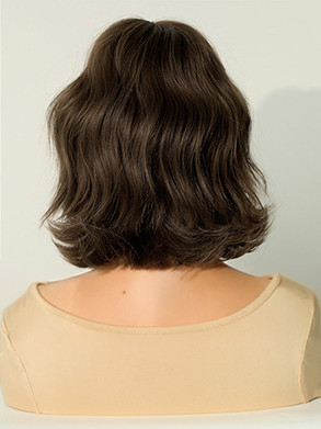 ボボ ショート カーリーヘア 前髪付き ウォーターウェーブ デイリー 合成ウィッグ 女性用 2025