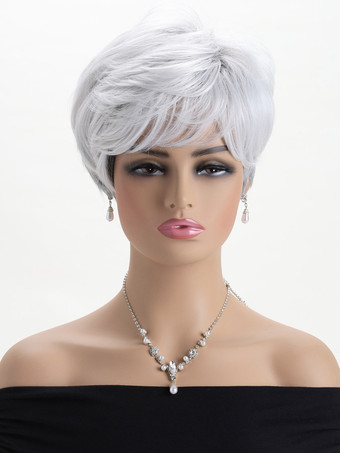 前髪付きショートボブ デイリー合成ウィッグ 女性用 2025