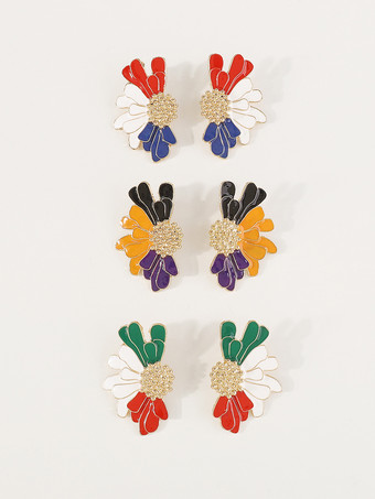 女性用合金フラワーイヤリング 2025