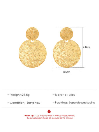 女性用メタルディスクイヤリング 2025