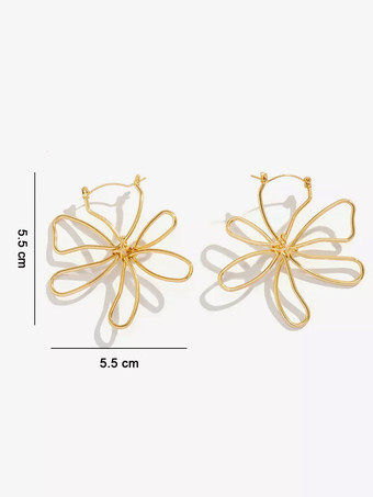 女性のためのシンプルな花の形のイヤリング 2025