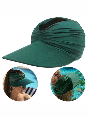 サンバイザーハット つば広 夏 UPF 50 UV 保護 伸縮性 中空キャップ レディース 2025