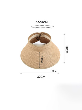 空のトップビーチ麦わら帽子夏日焼け防止折りたたみ式大きなつばサンハット2025