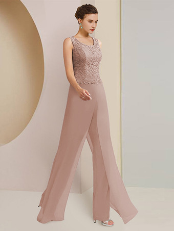 パーティードレス 花嫁の母用 ジュエルネック 7/4丈 袖 ツーピース レース 結婚式のゲストドレス