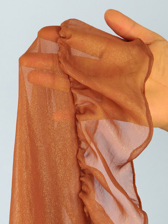 2025年夏向けの光沢のあるビキニとマキシスカートの3ピース水着セット