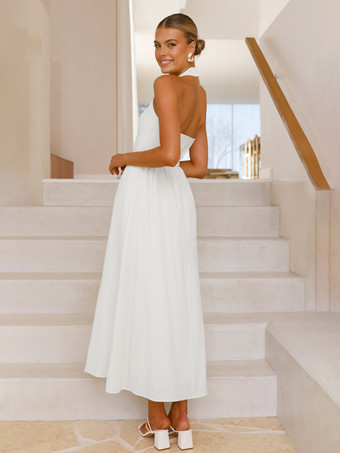 ホルター マキシ パーティードレス Aライン セミフォーマル サマードレス レディース 2025