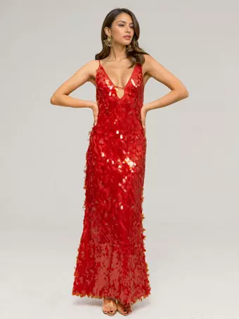 open lace back dress L0932 main image 1