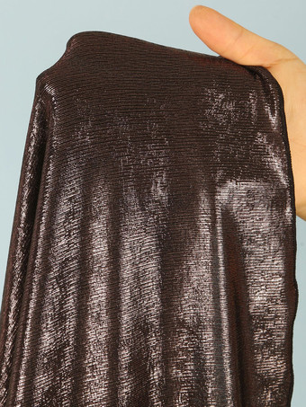 光沢のあるカラーブロックモノキニとミディビーチスカート、パール付き 3 ピース水着セット 2025