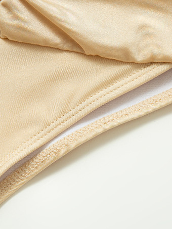 2025年夏向け、無地のセクシーなプリーツビキニ