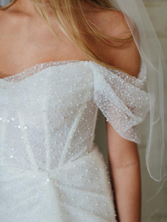 ブライダルミニドレス ショートウェディングドレス ストラップレス 半袖 シース ショートブライダルドレス