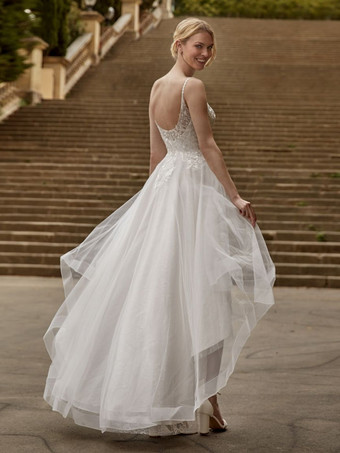 ブライダルミニドレス ショートウェディングドレス Vネック 半袖 Aライン 膝丈 ブライダルドレス