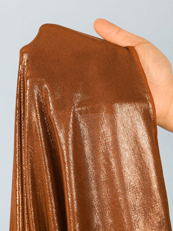 光沢のあるカラーブロックモノキニとミディビーチスカート、パール付き 3 ピース水着セット 2025