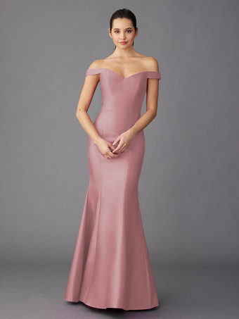 サーモンピンクマザードレス スイートハートネック ノースリーブ Aライン マキシレングス ゲストドレス 結婚式用