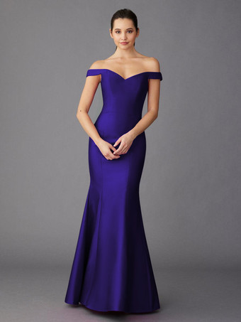 プラムマザードレス スイートハートネック ノースリーブ Aライン マキシレングス ゲストドレス 結婚式用