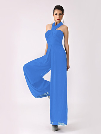 ブライズメイドドレス Aライン フォーマルドレス ノースリーブ オールインワン ブラック シフォン 結婚式 お呼ばれ 二次会 特別なネックライン マキシ丈 演奏会 バックレス ウェディングパーティードレス ウェディング