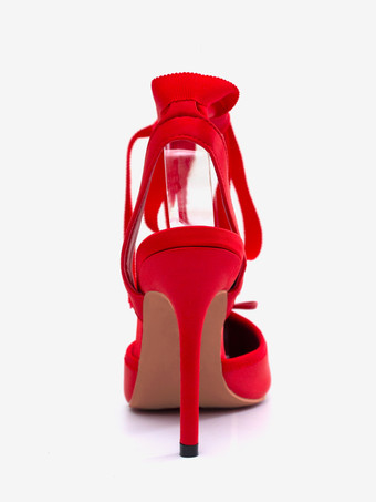 サテンハイヒール スクエアトゥ ボウ レースアップ バレエパンプス レディース 2025