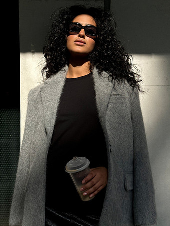 グレイブレザー ジャケット エクリュ ホワイト ノッチラペル 長袖 エレガントな春アウターウェア レディース 2025