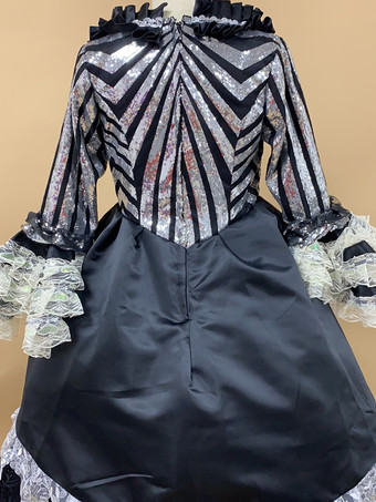 ブラック レトロ コスチューム レディース 花柄 マリー アントワネット コスチューム フリル レース ポリエステル セット ドレス 帽子 レトロ 18世紀 コスチューム バーガンディ