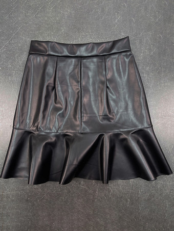 スカート ブラック ハイスリット ウエスト上げ ポリエステル セクシー 夏 ショート レディース ボトムス